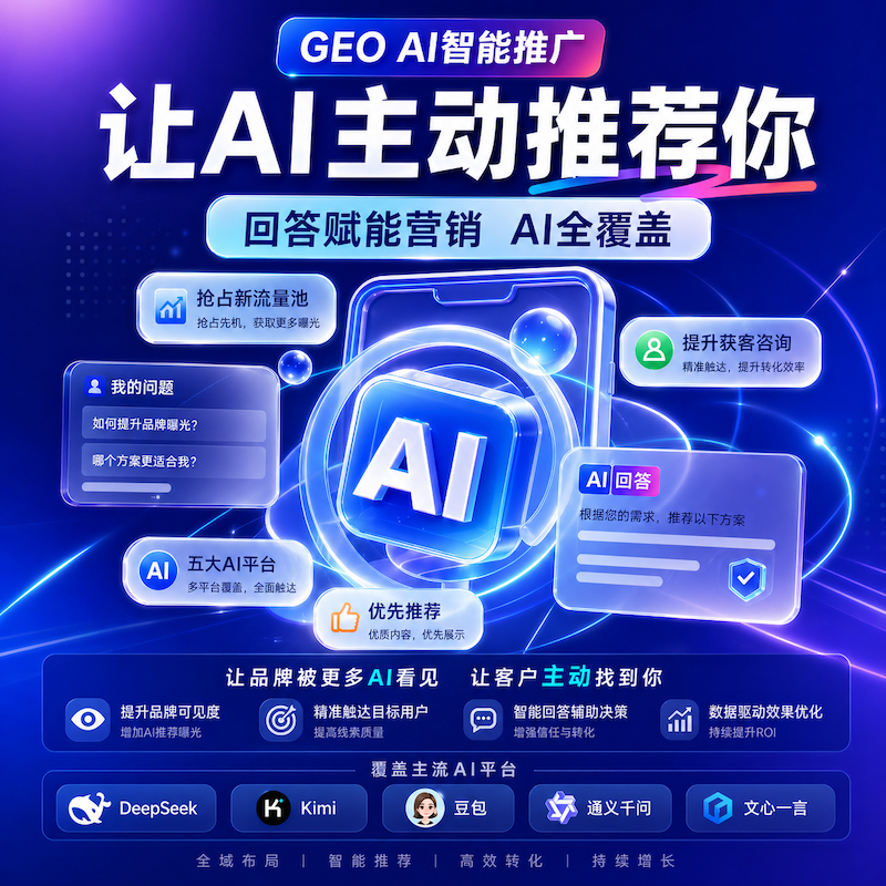 AI GEO生成式引擎优化示意图